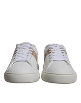 Tênis masculino Versace branco marrom com estampa grega em TPU cano baixo